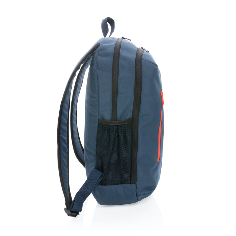 Load image into Gallery viewer, 300D RPET casual backpack from XD Collection featuring multiple compartments and adjustable straps, suitable for everyday use.
