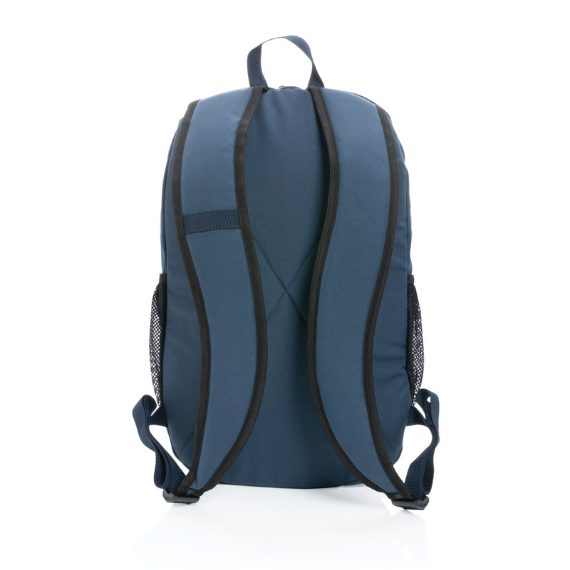 Load image into Gallery viewer, Light blue 300D RPET casual backpack from XD Collection with adjustable straps and multiple compartments for everyday use.
