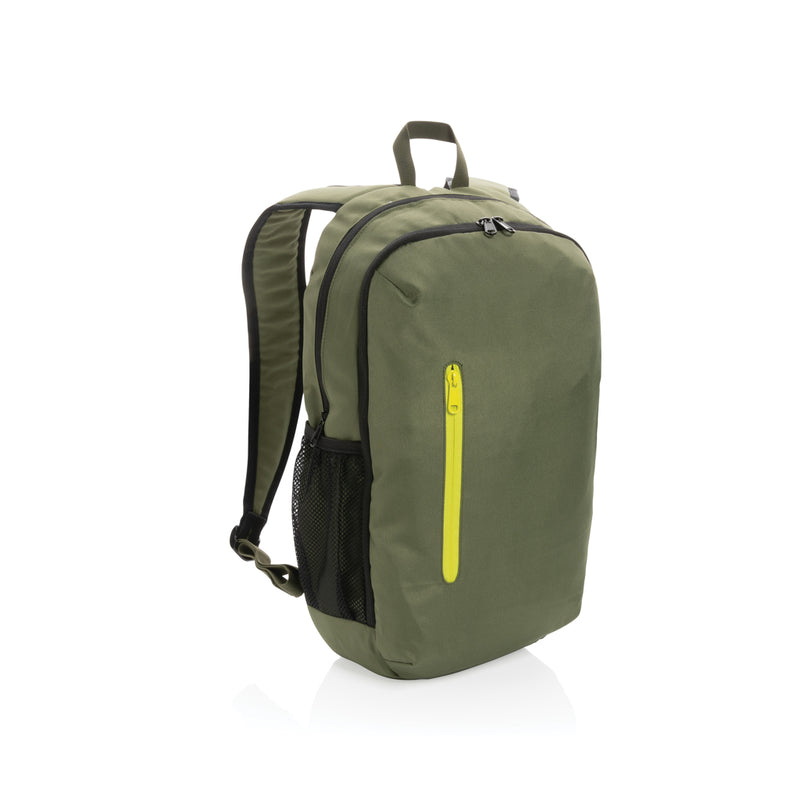 Load image into Gallery viewer, XD Collection 300D RPET casual backpack with adjustable straps and multiple compartments, suitable for everyday travel and school use.
