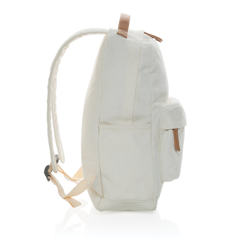 Load image into Gallery viewer, 16 oz. recycled canvas backpack by XD Collection featuring adjustable straps and multiple compartments for travel and everyday use.
