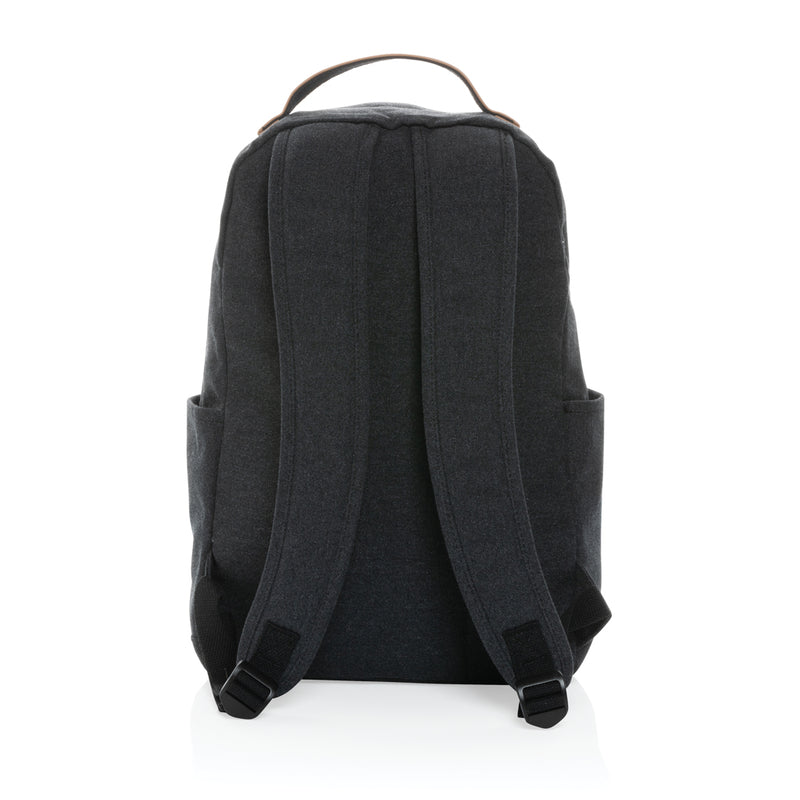 Load image into Gallery viewer, 16 oz recycled canvas backpack from XD Collection, stylish travel bag with adjustable straps and multiple compartments.
