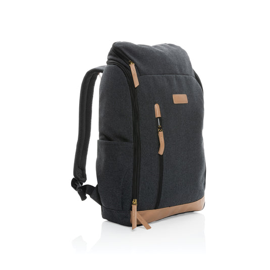 Recycled canvas 16 oz. laptop backpack from XD Collection with adjustable straps and multiple compartments for travel and daily use