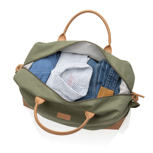 Impact AWARE™ 16 oz. rcanvas large weekend bag - Custom Wood Designs