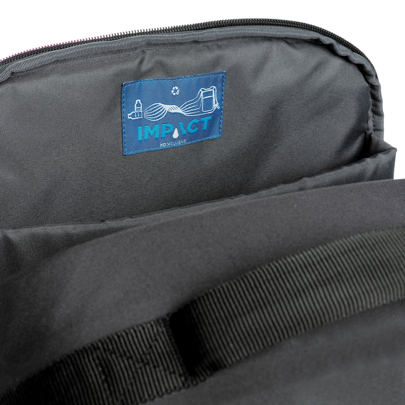 Load image into Gallery viewer, XD Xclusive Impact AWARE™ RPET anti-theft 15.6-inch laptop backpack with padded straps and multiple compartments.
