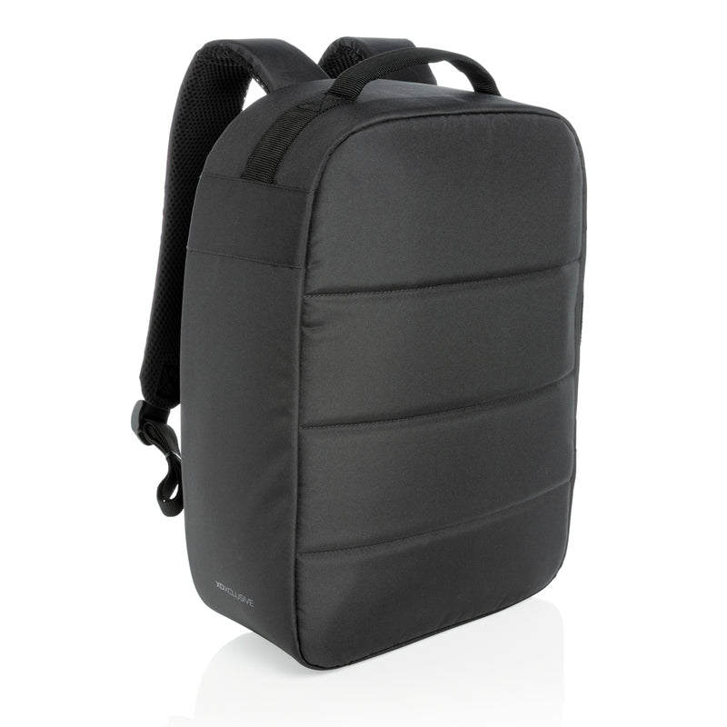 Load image into Gallery viewer, XD Xclusive Impact AWARE™ RPET 15.6" laptop backpack with anti-theft design, durable bags and travel gear in black.
