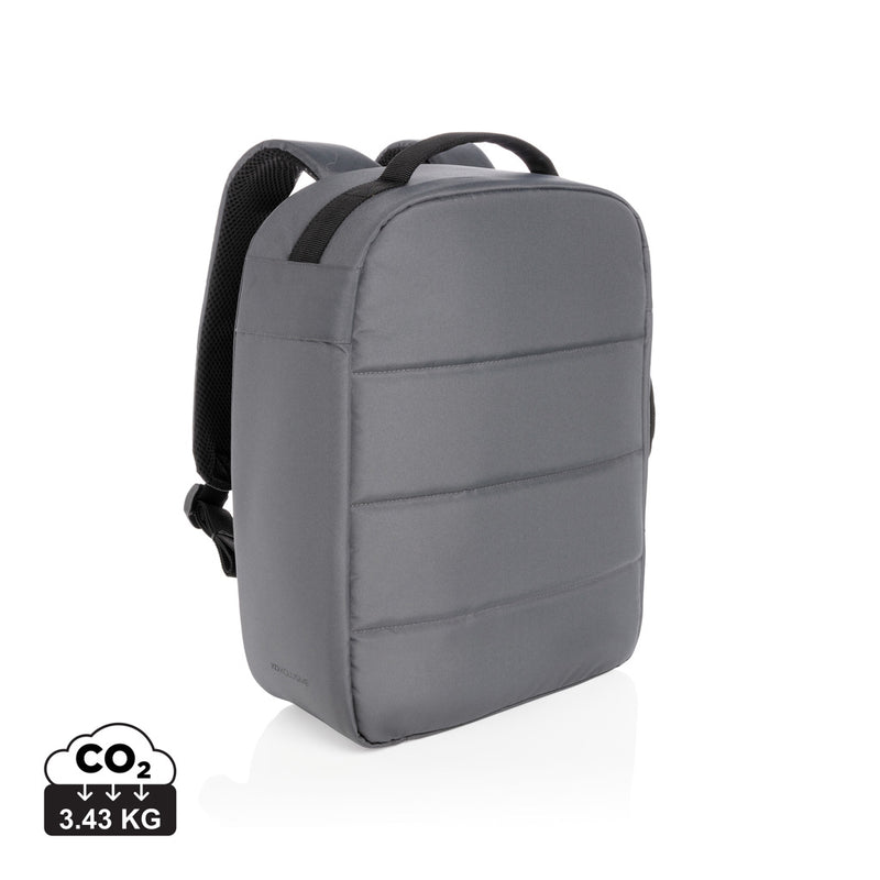 Load image into Gallery viewer, XD Xclusive Impact AWARE™ RPET 15.6-inch anti-theft laptop backpack with multiple compartments and padded straps.
