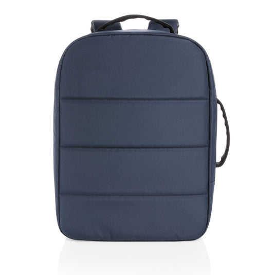 XD Xclusive Impact AWARE™ RPET anti-theft backpack for 15.6-inch laptops, stylish bag with secure zipper design.