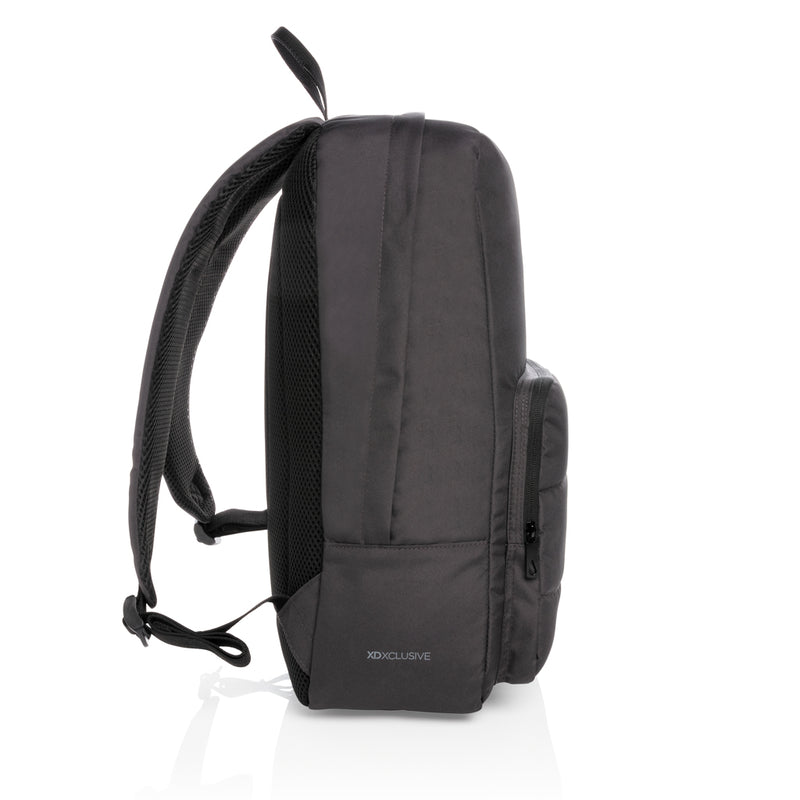 Load image into Gallery viewer, XD Xclusive Impact AWARE™ RPET 15.6-inch laptop backpack showing multiple compartments and padded straps for comfortable carrying.
