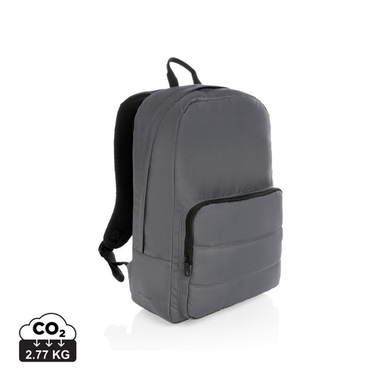 XD Xclusive Impact AWARE™ RPET 15.6-inch laptop backpack with multiple compartments and padded straps for travel and everyday use.