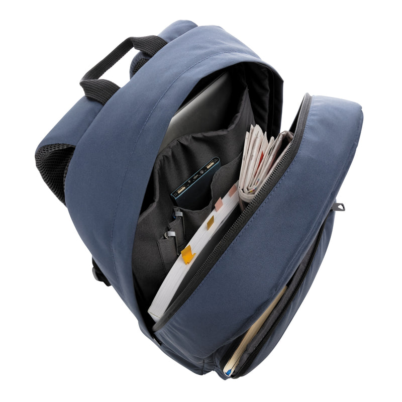 Load image into Gallery viewer, XD Xclusive Impact AWARE™ RPET 15.6-inch laptop backpack with multiple compartments and padded straps for comfortable carrying.
