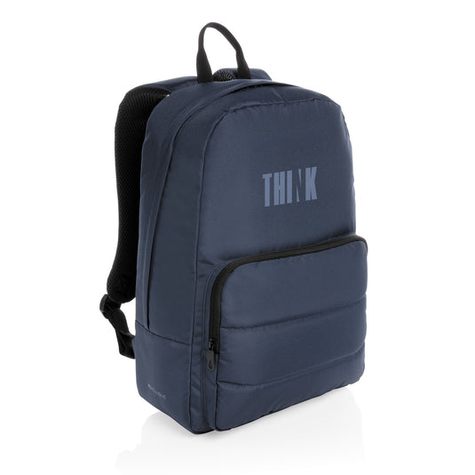 XD Xclusive Impact AWARE™ RPET 15.6-inch laptop backpack, eco-friendly bag with multiple compartments and padded shoulder straps.
