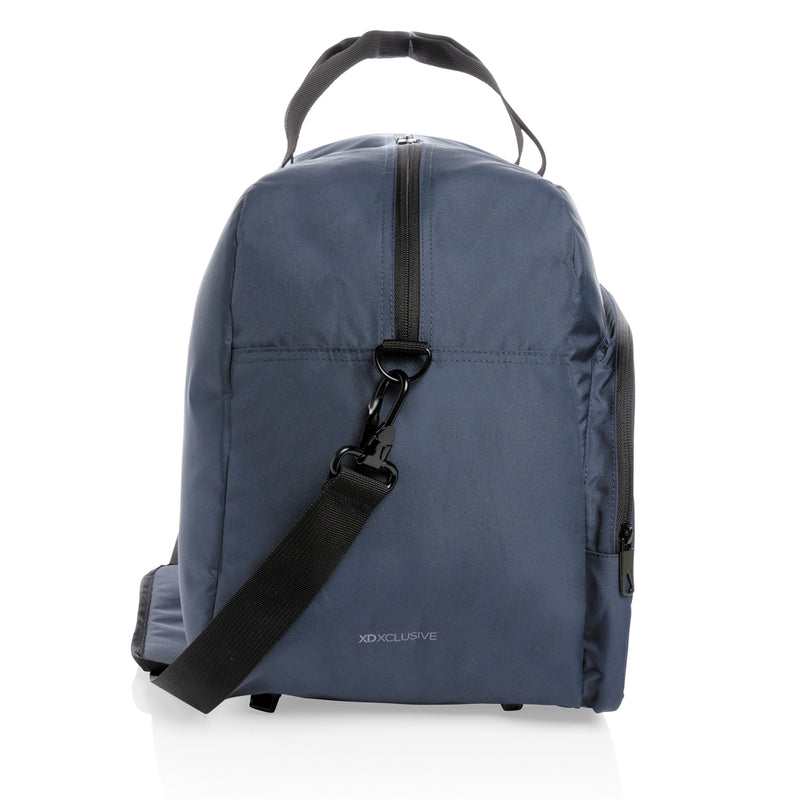 Load image into Gallery viewer, Impact AWARE™ RPET weekend duffel bag by XD Xclusive, showing a spacious eco-friendly travel bag with handles and zipper closure.
