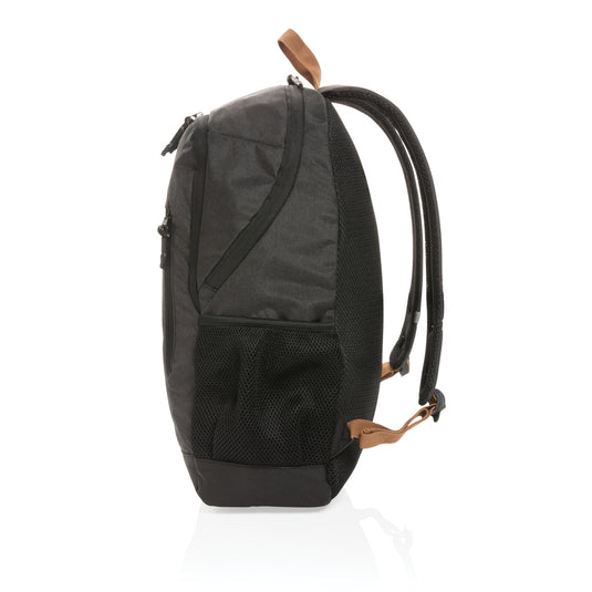 Impact AWARE™ Urban outdoor backpack by XD Collection featuring durable fabric, multiple compartments, and adjustable straps.