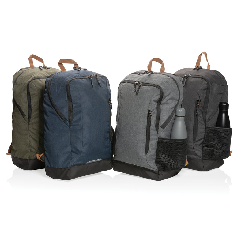 Load image into Gallery viewer, Impact AWARE™ Urban outdoor backpack from XD Collection with multiple compartments and durable fabric, ideal for travel and daily use.
