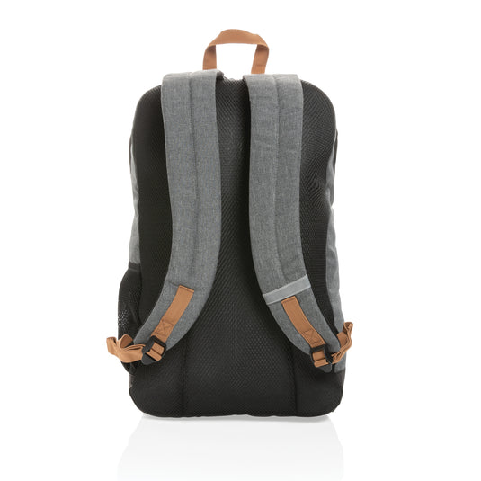 Impact AWARE™ Urban outdoor backpack by XD Collection featuring durable fabric, multiple compartments, and adjustable straps.