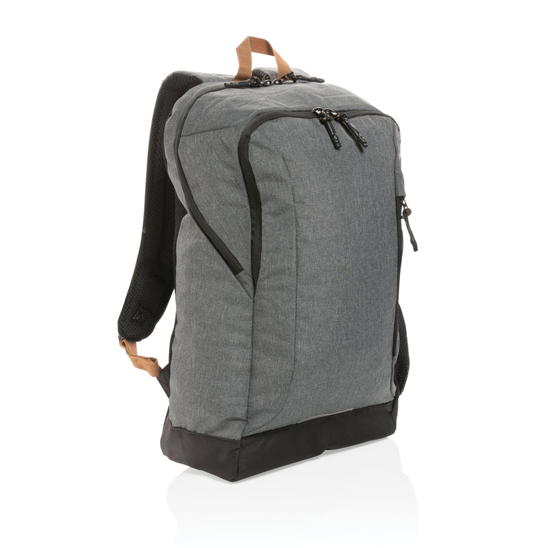 Load image into Gallery viewer, Impact AWARE™ Urban outdoor backpack by XD Collection, black bag with multiple compartments and adjustable straps for travel and daily use.
