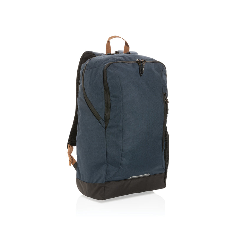 Load image into Gallery viewer, Impact AWARE™ Urban outdoor backpack by XD Collection, rugged black bag with multiple compartments for travel and outdoor use.
