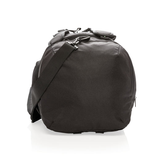 Swiss Peak RFID sports duffel & backpack - Custom Wood Designs