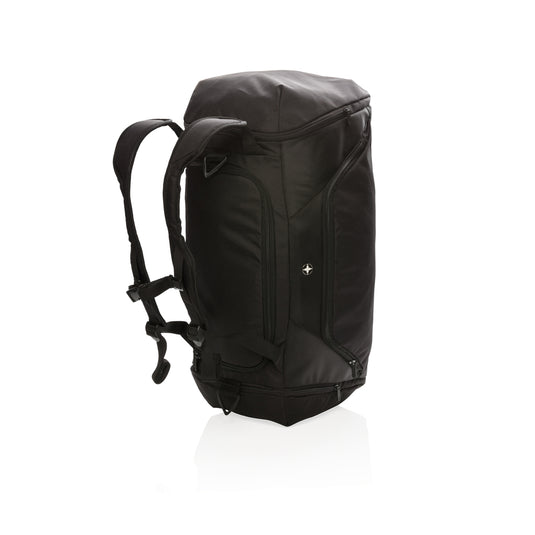 Swiss Peak RFID sports duffel & backpack - Custom Wood Designs