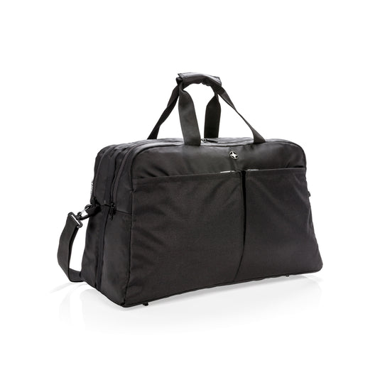 Swiss Peak RFID duffle with suitcase opening - Custom Wood Designs