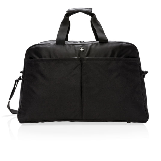 Swiss Peak RFID duffle with suitcase opening - Custom Wood Designs