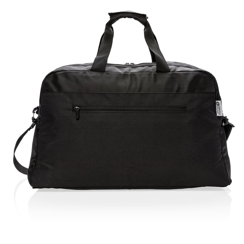 Load image into Gallery viewer, Swiss Peak RFID duffle with suitcase opening - Custom Wood Designs
