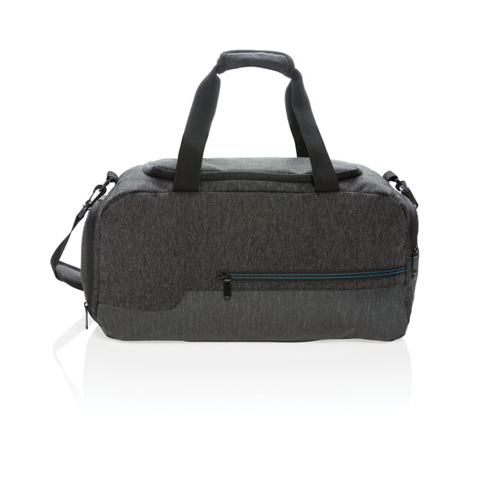 XD Collection 900D PVC-free weekend and sports bag with multiple compartments, durable fabric, and adjustable shoulder strap.