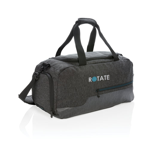 XD Collection 900D PVC-free weekend sports bag with handles and zipper closure, ideal for travel and gym use