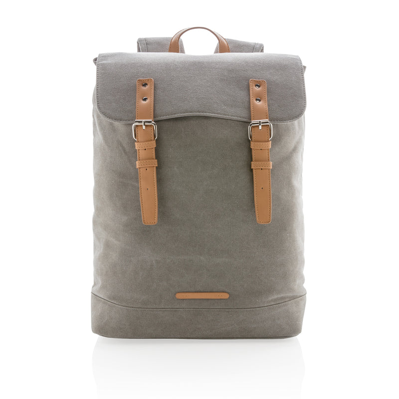 Load image into Gallery viewer, PVC-free Canvas laptop backpack from XD Collection, stylish and durable bag with multiple compartments for travel and daily use.
