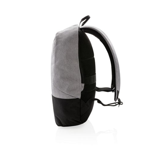 Lightweight PVC-free RFID anti-theft backpack from XD Collection, featuring multiple compartments and secure zipper closures.
