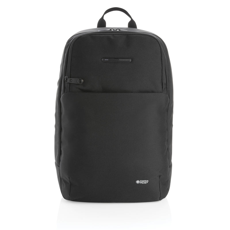 Load image into Gallery viewer, Swiss Peak laptop backpack with UV-C steriliser pocket - Custom Wood Designs
