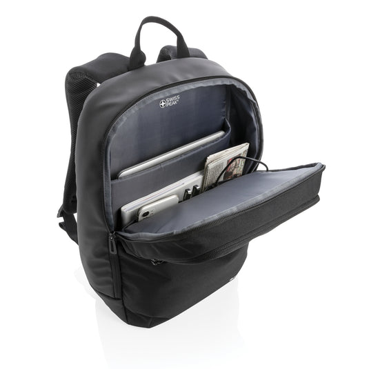 Swiss Peak laptop backpack with UV-C steriliser pocket - Custom Wood Designs