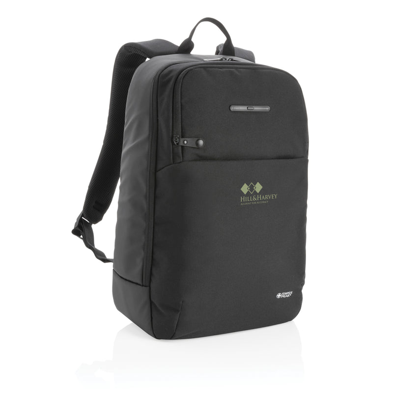 Load image into Gallery viewer, Swiss Peak laptop backpack with UV-C steriliser pocket - Custom Wood Designs
