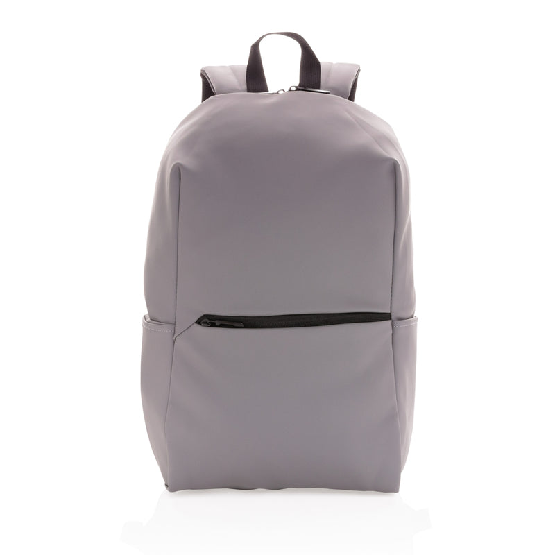 Load image into Gallery viewer, Smooth PU 15.6-inch laptop backpack from XD Collection, featuring multiple compartments and padded shoulder straps for travel.
