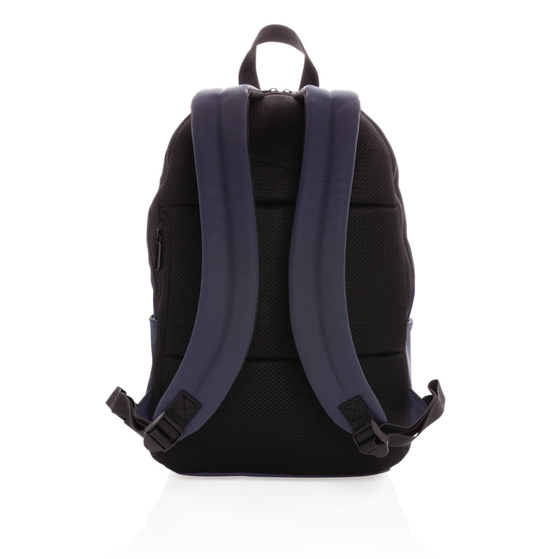 Load image into Gallery viewer, XD Collection Smooth PU 15.6-inch laptop backpack with multiple compartments and padded shoulder straps, designed for travel and everyday use.
