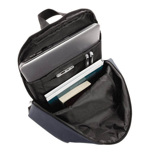 XD Collection Smooth PU 15.6-inch laptop backpack with adjustable straps and multiple compartments for travel and daily use.