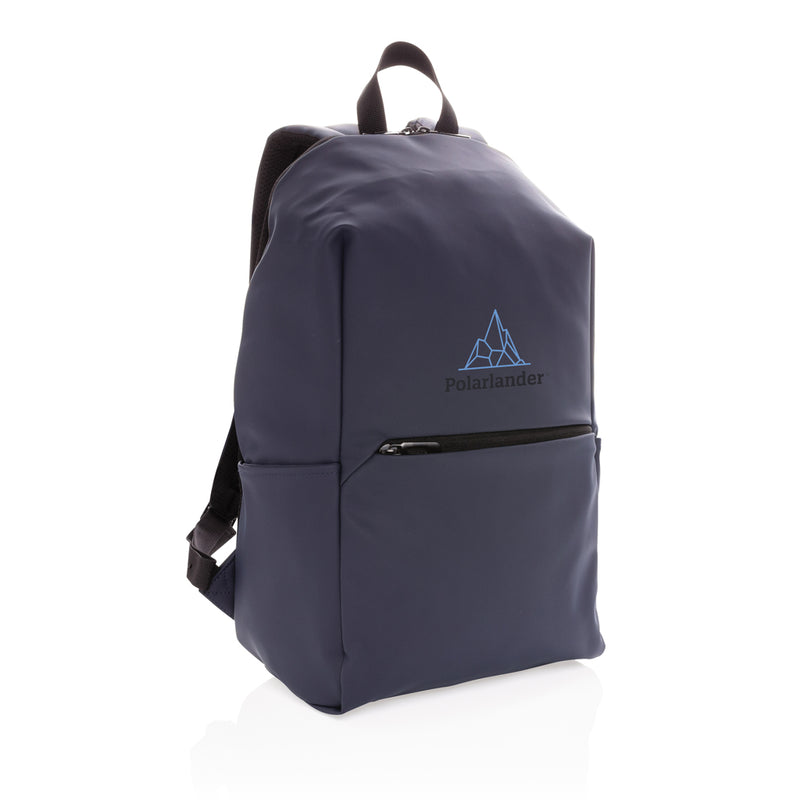 Load image into Gallery viewer, XD Collection smooth PU 15.6-inch laptop backpack with multiple compartments and padded straps for comfortable carrying.
