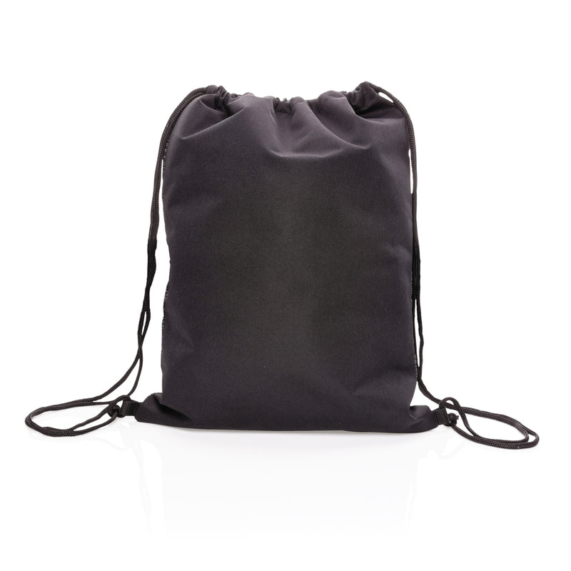 Load image into Gallery viewer, Reflective drawstring backpack from XD Collection's AWARE™ RPET Bags &amp; Travel line, featuring a sleek design and adjustable straps.
