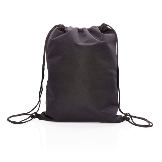 Reflective drawstring backpack from XD Collection's AWARE™ RPET Bags & Travel line, featuring a sleek design and adjustable straps.