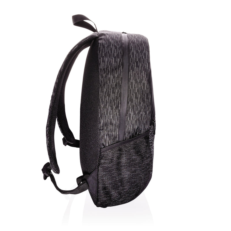 Load image into Gallery viewer, XD Collection AWARE™ RPET reflective laptop backpack with adjustable straps and multiple compartments, designed for travel and everyday use.

