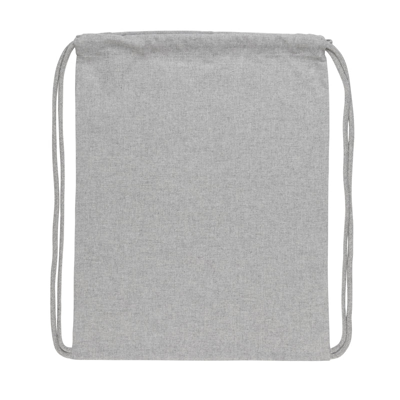Load image into Gallery viewer, Recycled cotton drawstring backpack by XD Collection, Impact AWARE™ bag featuring adjustable straps and eco-friendly design.
