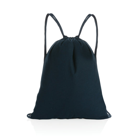 Recycled cotton drawstring backpack from XD Collection, lightweight impact AWARE™ bag for travel and everyday use.