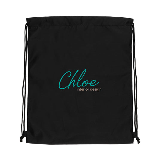 Impact AWARE™ RPET 190T drawstring bag by XD Collection, lightweight eco-friendly bag with drawstring closure and branded logo.