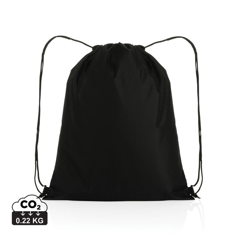 Load image into Gallery viewer, Blue Impact AWARE™ RPET 190T drawstring bag from XD Collection, featuring a durable fabric and adjustable drawstrings.
