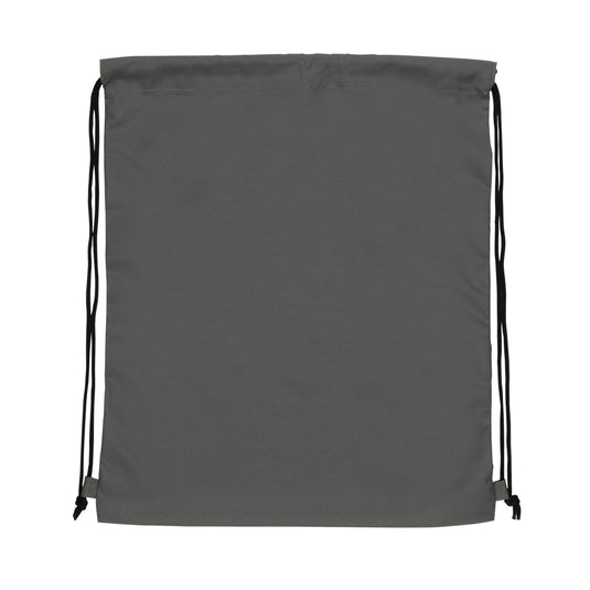 Black Impact AWARE™ RPET 190T drawstring bag by XD Collection, showing lightweight, eco-friendly polyester material with drawstring closure.