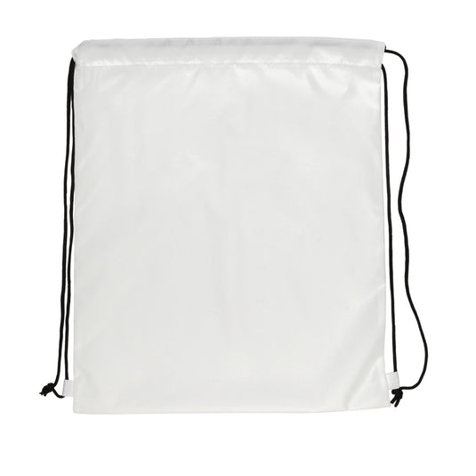 Impact AWARE™ RPET 190T drawstring bag by XD Collection, lightweight eco-friendly bag with drawstring closure and branded logo.