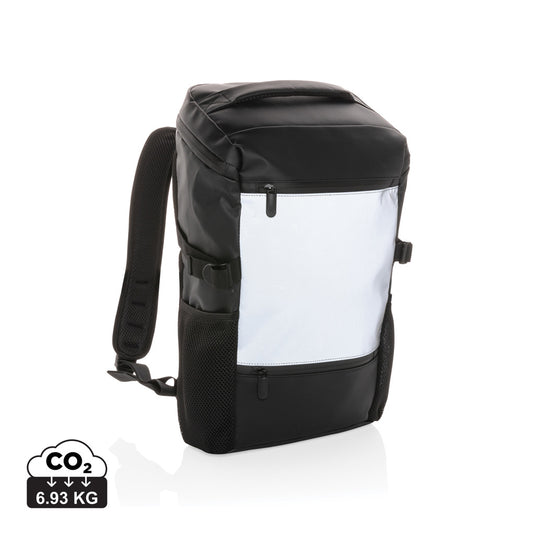 Bright yellow XD Collection high visibility 15.6-inch laptop backpack with easy access compartments and padded shoulder straps.