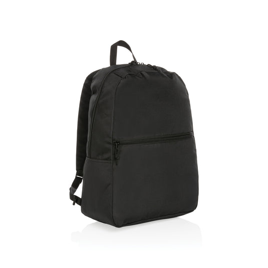 Lightweight Impact AWARE™ RPET backpack from XD Collection with adjustable straps and spacious main compartment, ideal for travel and daily use.