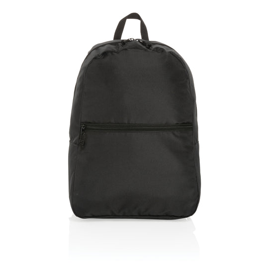 Lightweight Impact AWARE™ RPET backpack from XD Collection with multiple compartments and adjustable straps for travel and daily use.