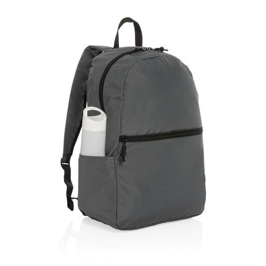 Lightweight XD Collection Impact AWARE™ RPET backpack with multiple compartments, made from recycled materials, suitable for travel and daily use.